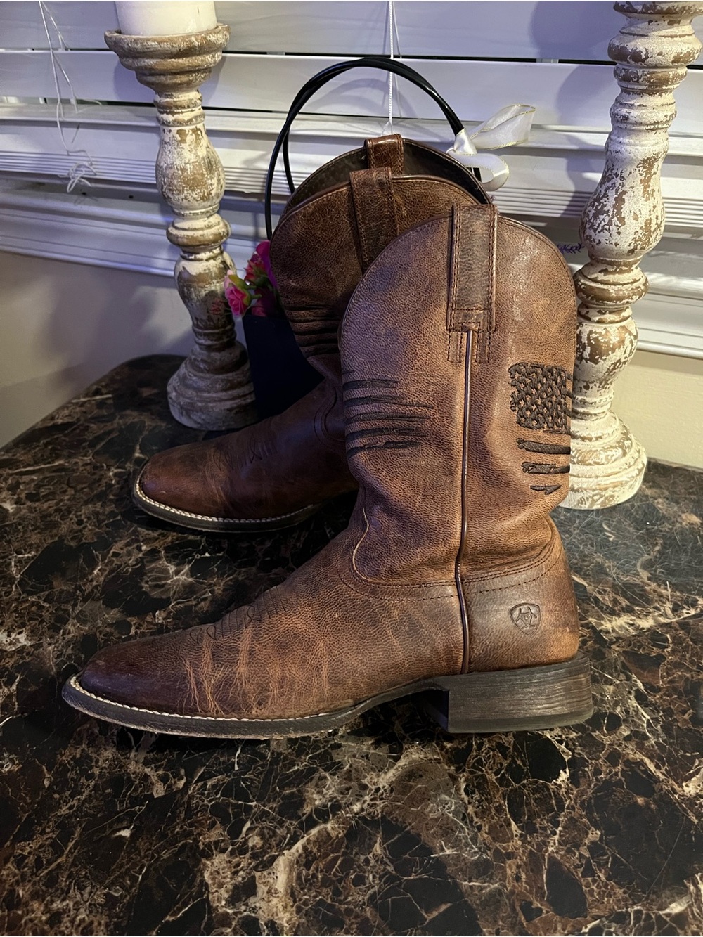 Ariat Circuit Patriot 
Western
Broad Square Toe 
USA Boots
Size 9.5D for Men